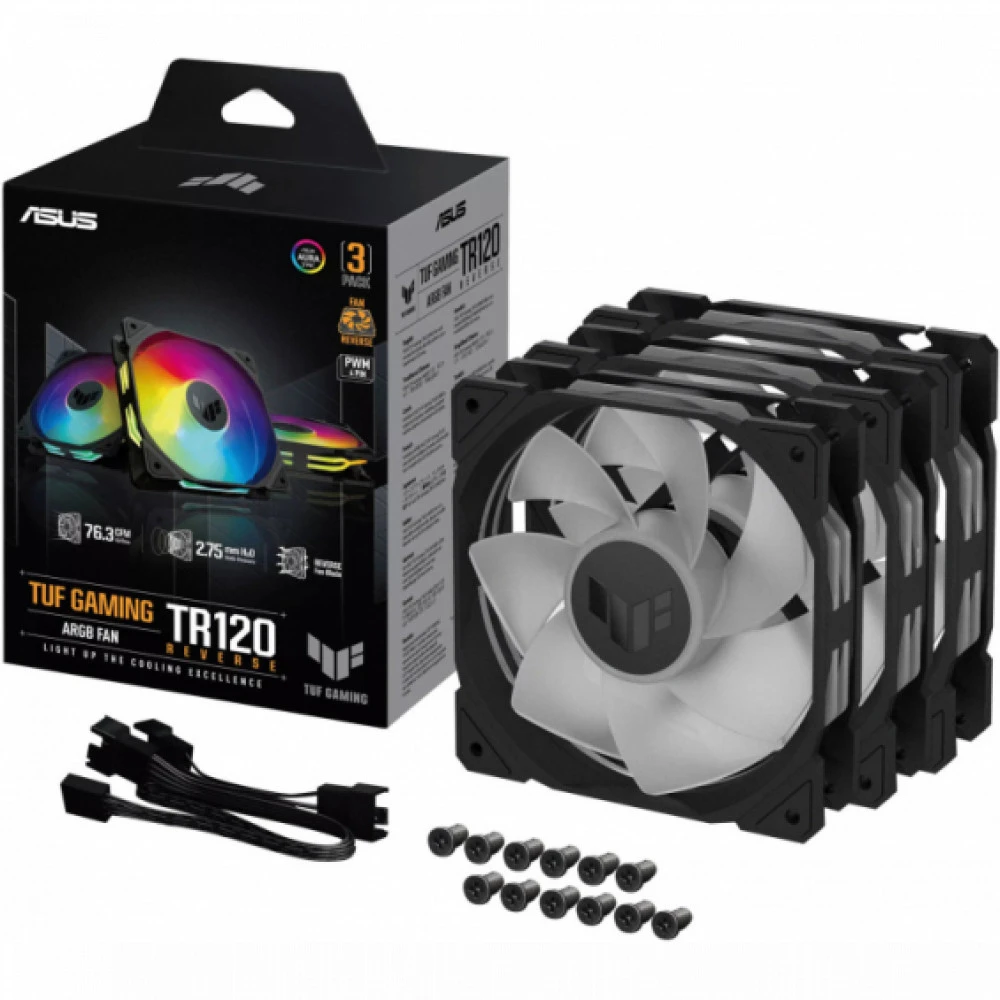 Система охлаждения Asus TUF GAMING TR120 ARGB REVERSE BLACK Для системного блока