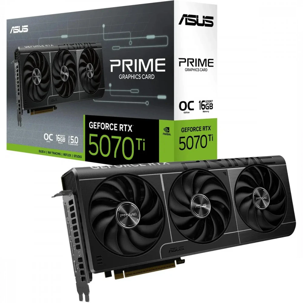 Видеокарта Asus GeForce RTX 5070TI PRIME-RTX5070TI-O16G 16 ГБ