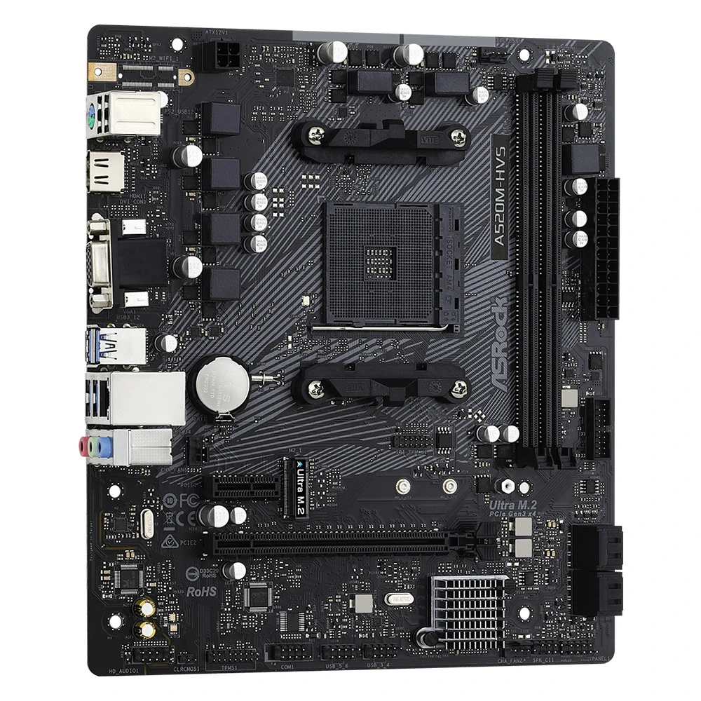 Материнская плата ASRock A520M-HVS A520M-HVS DDR4 Mini-ATX, AMD AM4