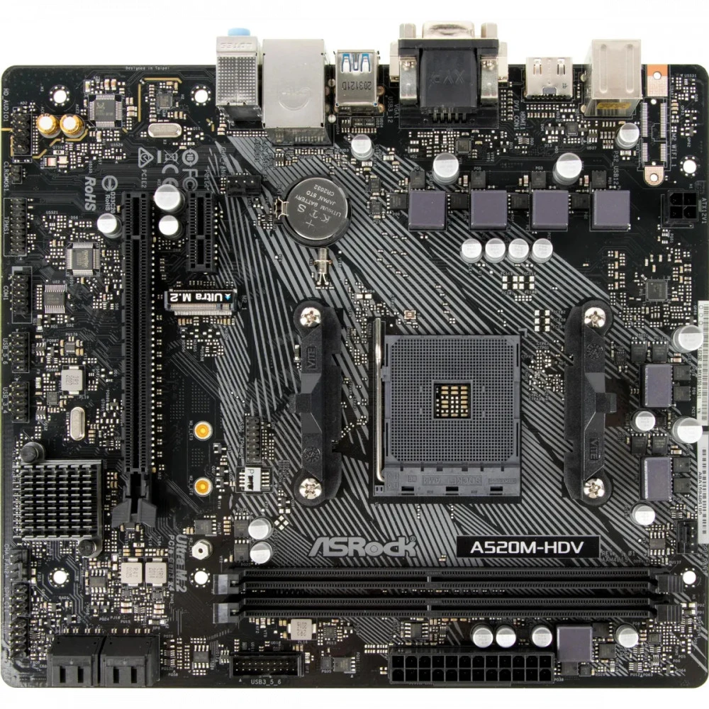 Материнская плата ASRock A520M-HDV A520M-HDV DDR4 Mini-ATX, AMD AM4