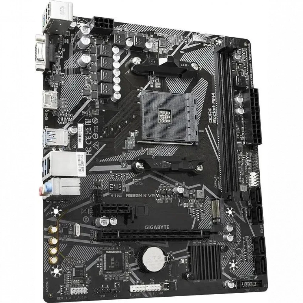 Материнская плата Gigabyte A520M K V2 A520M K V2 DDR4 1.1 Mini-ATX, AMD AM4
