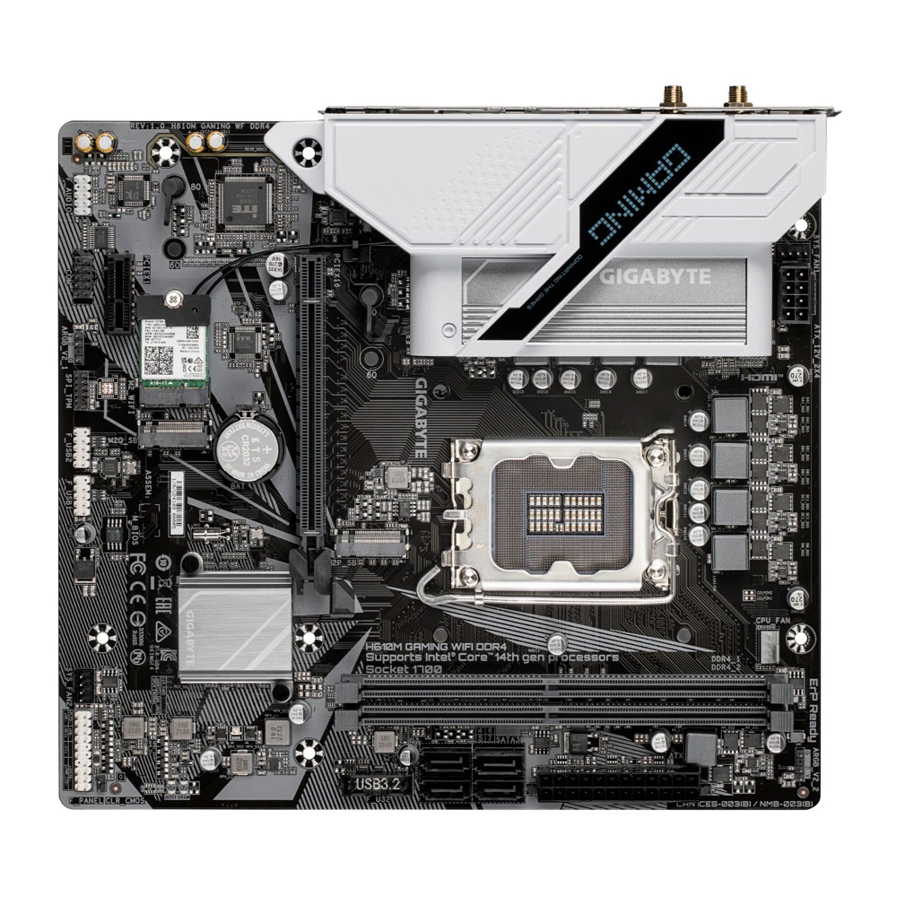 Материнская плата Gigabyte H610M GAMING WIFI DDR4 (rev. 1.0) Micro-ATX, LGA 1700
