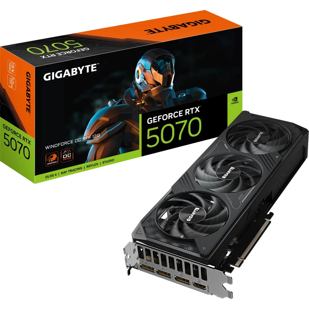 Видеокарта Gigabyte RTX5070 WINDFORCE OC SFF 12G GV-N5070WF3OC-12GD 12 ГБ
