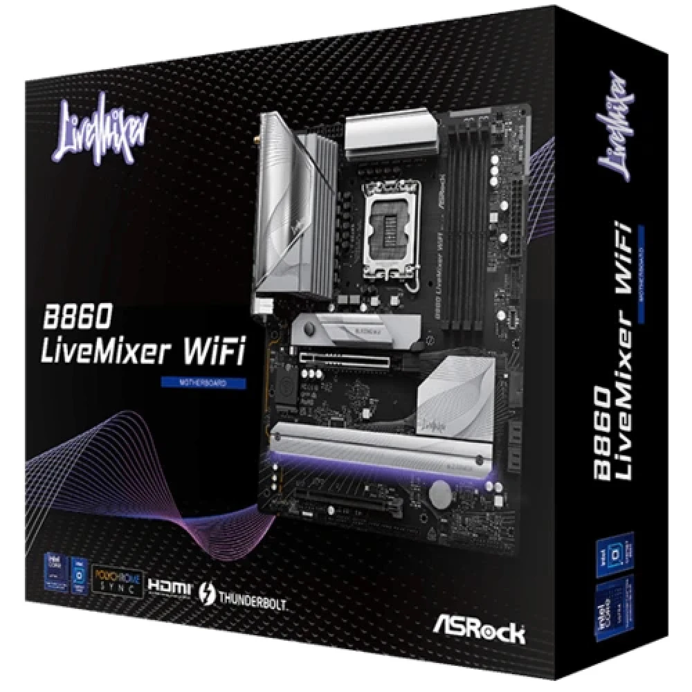 Материнская плата ASRock B860 LIVEMIXER WIFI ATX, LGA 1851