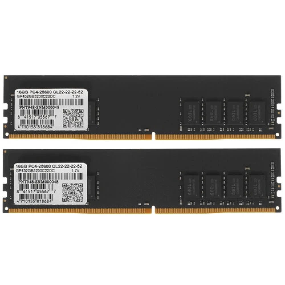 ОЗУ Geil PRISTINE GP432GB3200C22DC DIMM, DDR4, 32 Гб (2 х 16 Гб), 3200 МГц