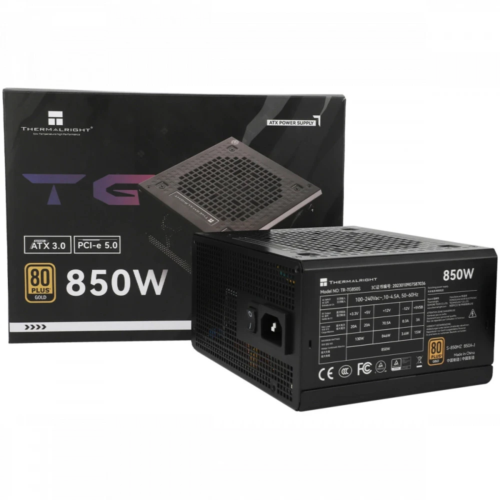 Блок питания Thermalright TR-TG 850S 850 Вт, 80+ Gold