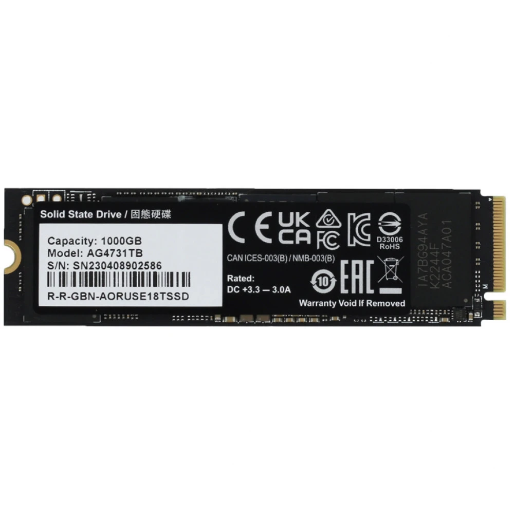 Жесткий диск Gigabyte AORUS 7300 AG4731TB N SSD (твердотельные), 1 ТБ, M.2, PCIe