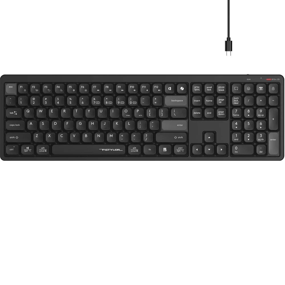 Клавиатура A4Tech Fstyler FBX55C Black FBX55C BLACK Беспроводная, Bluetooth