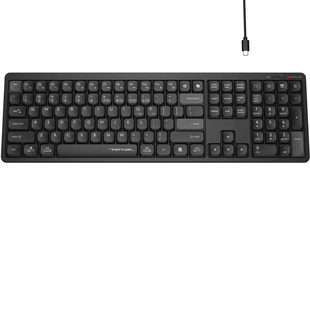 Клавиатура A4Tech Fstyler FBX55C Black FBX55C BLACK Беспроводная, Bluetooth