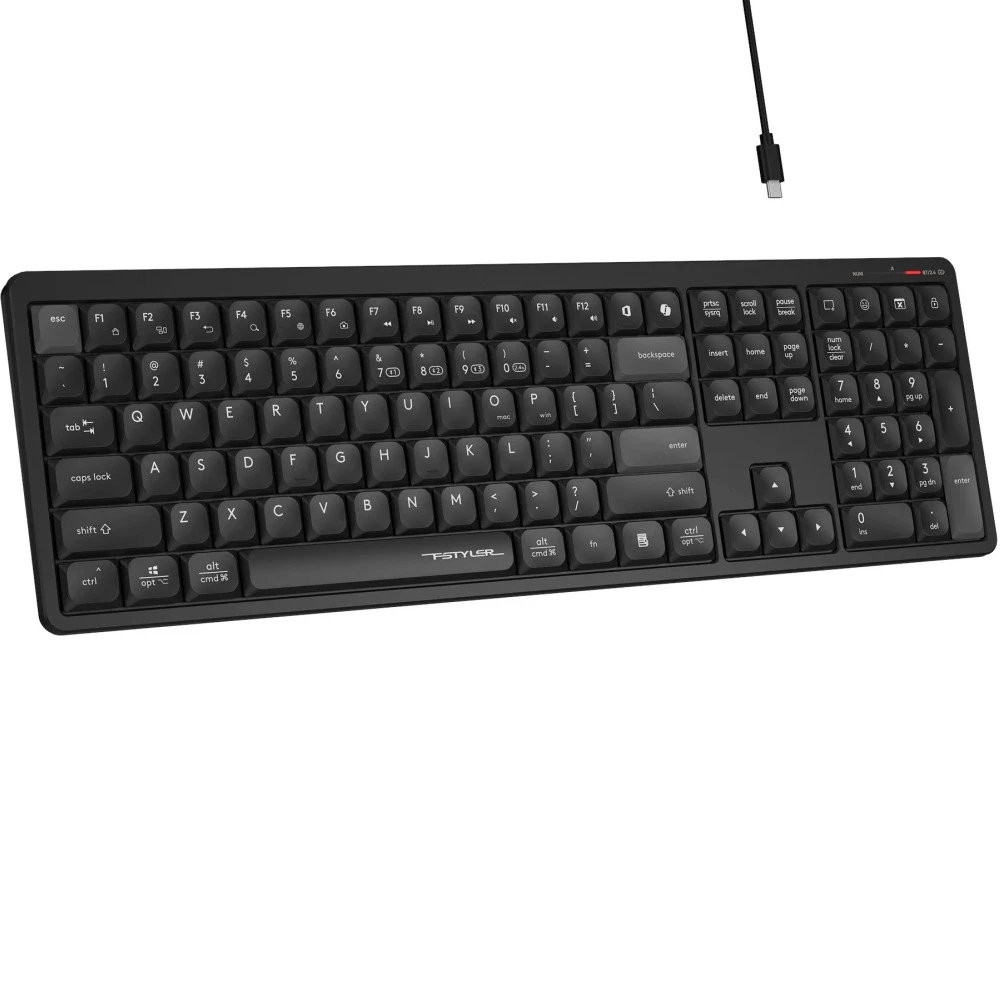 Клавиатура A4Tech Fstyler FBX55C Black FBX55C BLACK Беспроводная, Bluetooth