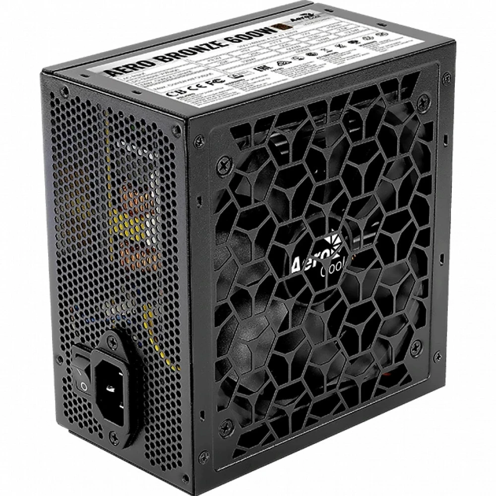 Блок питания Aerocool Aero Bronze 600W 600W AEROCOOL AERO BRONZE 600 Вт, 80+ Bronze
