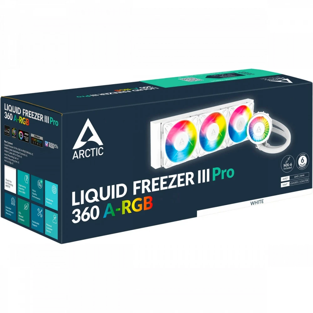 Система охлаждения ARCTIC Cooling Liquid Freezer III Pro 360 ARGB White ACFRE00188A Для процессора