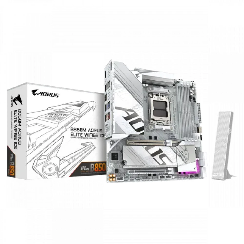 Материнская плата Gigabyte B850M A ELT WF6E ICE 1.1 Micro-ATX, AMD AM5