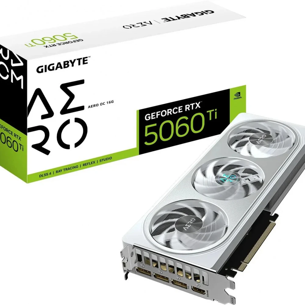Видеокарта Gigabyte GeForce RTX 5060TI AERO OC 16Gb GV-N506TAERO OC-16GD 1.0 16 ГБ
