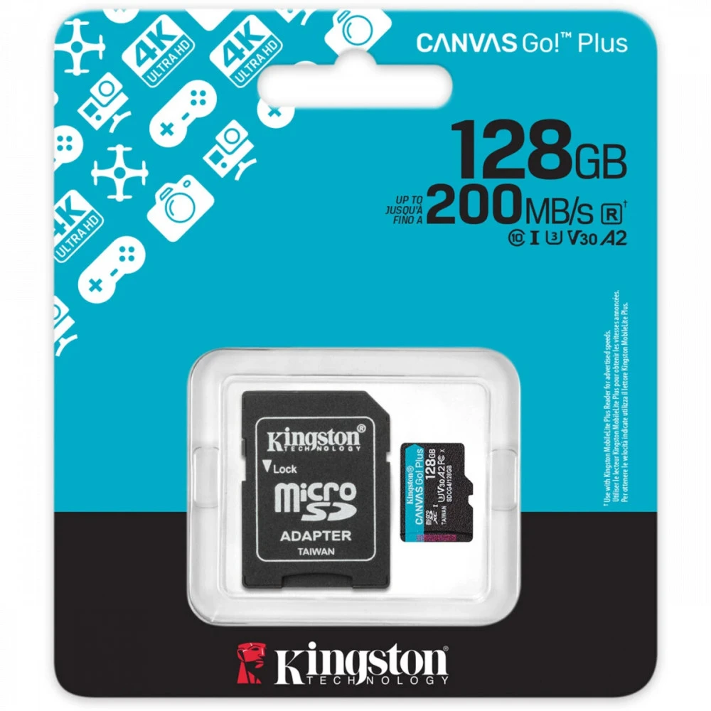 Флеш (Flash) карты Kingston Canvas Go! Plus SDCG4/128GB 128 ГБ