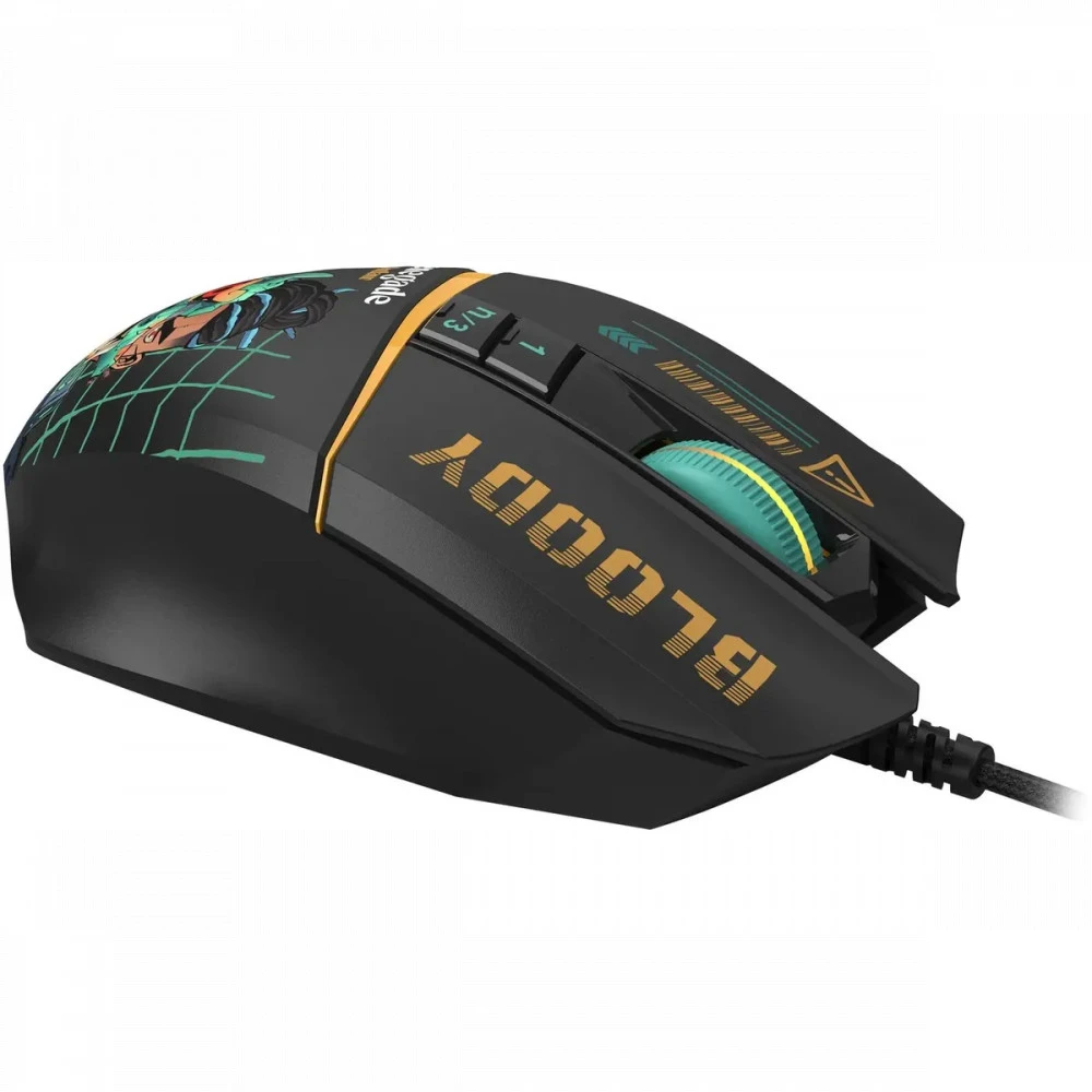Мышь Bloody W63Max Renegade Black Midnight SAVAGE W63 MAX/ RENEGADE MIDNIGHT ACTIVATED Игровые, Проводная