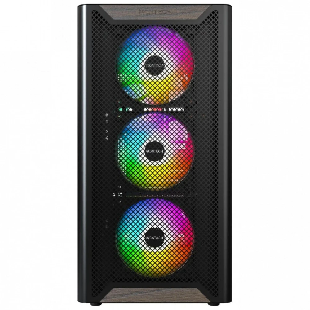 Корпус Montech XR WOOD BLACK Mid-Tower