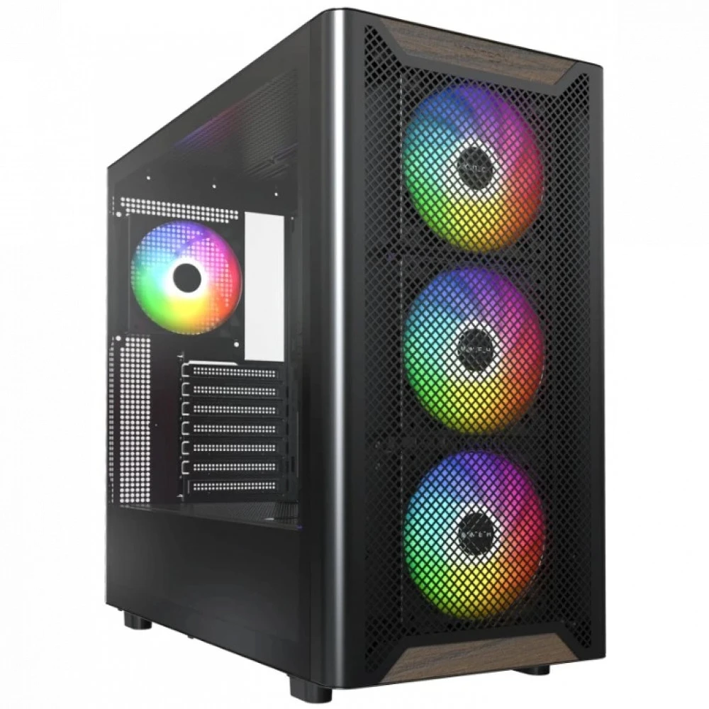 Корпус Montech XR WOOD BLACK Mid-Tower