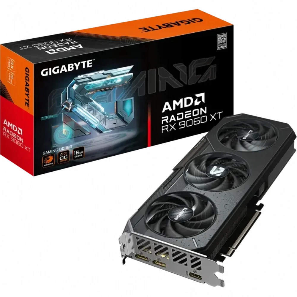 Видеокарта Gigabyte AMD Radeon RX 9060 XT Gigabyte GAMING OC 16Gb GV-R9060XTGAMING OC-16GD 16 ГБ