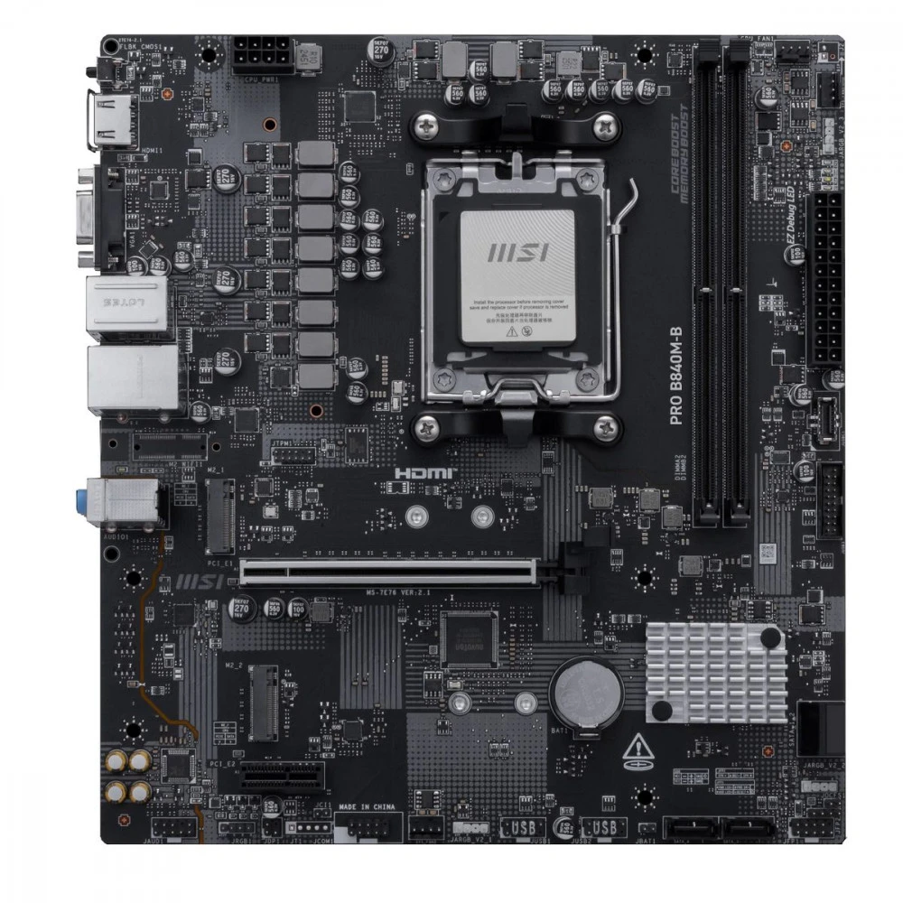 Материнская плата MSI PRO B840M-B ATX, AMD AM5