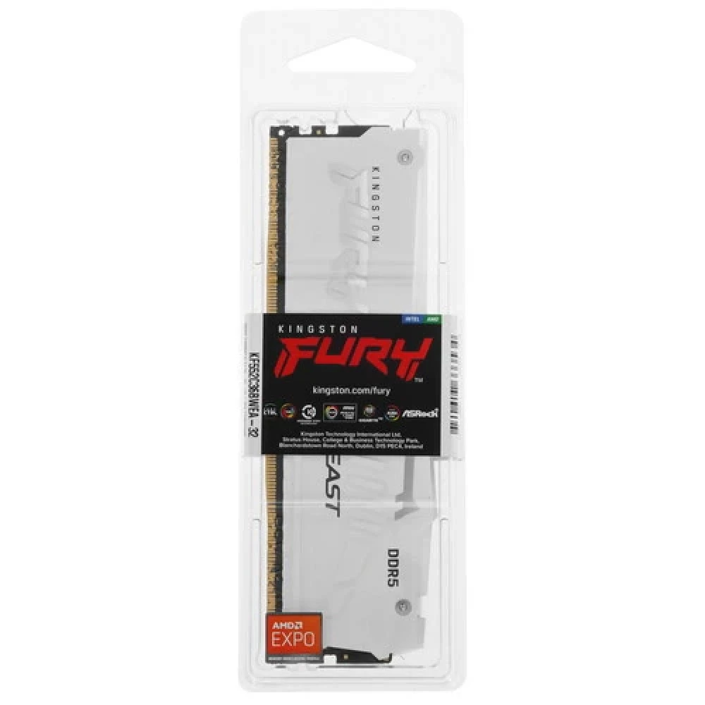 ОЗУ Kingston Fury Beast AMD RGB White KF552C36BWEA-32 DIMM, DDR5, 32 Гб, 5200 МГц