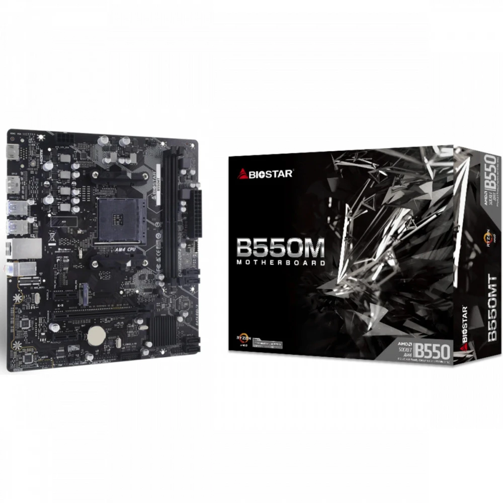 Материнская плата BIOSTAR B550MT Micro-ATX, AMD AM4