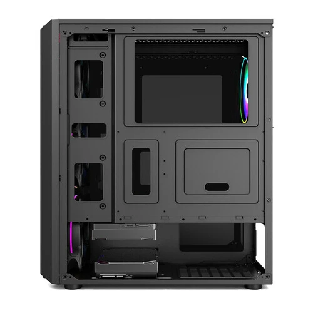 Корпус 1STPLAYER Rainbow RB-4 Black RB-4-BK-1F5M Mid-Tower