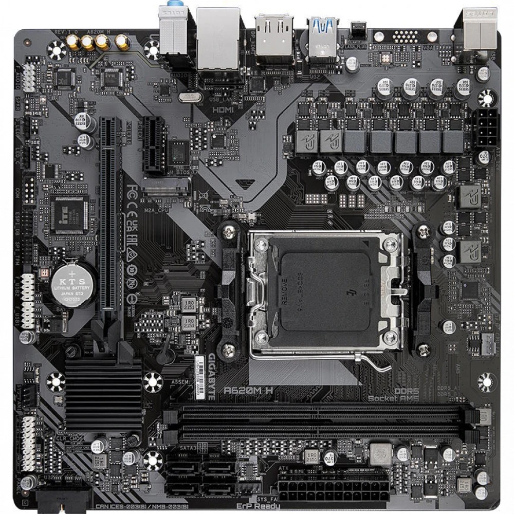 Материнская плата Gigabyte A620M H 2.0 Micro-ATX, AMD AM5