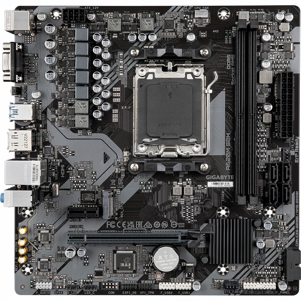 Материнская плата Gigabyte A620M S2H 2.0 Micro-ATX, AMD AM5