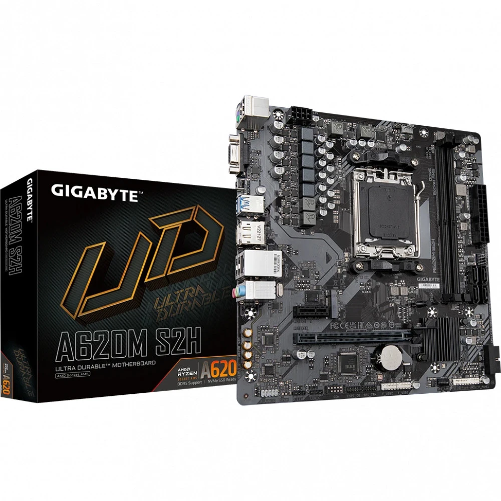 Материнская плата Gigabyte A620M S2H 2.0 Micro-ATX, AMD AM5