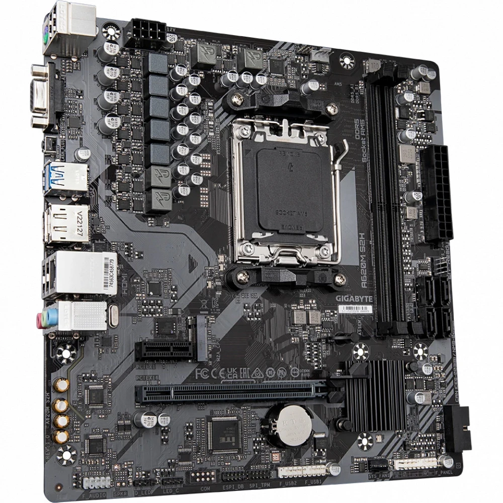 Материнская плата Gigabyte A620M S2H 2.0 Micro-ATX, AMD AM5