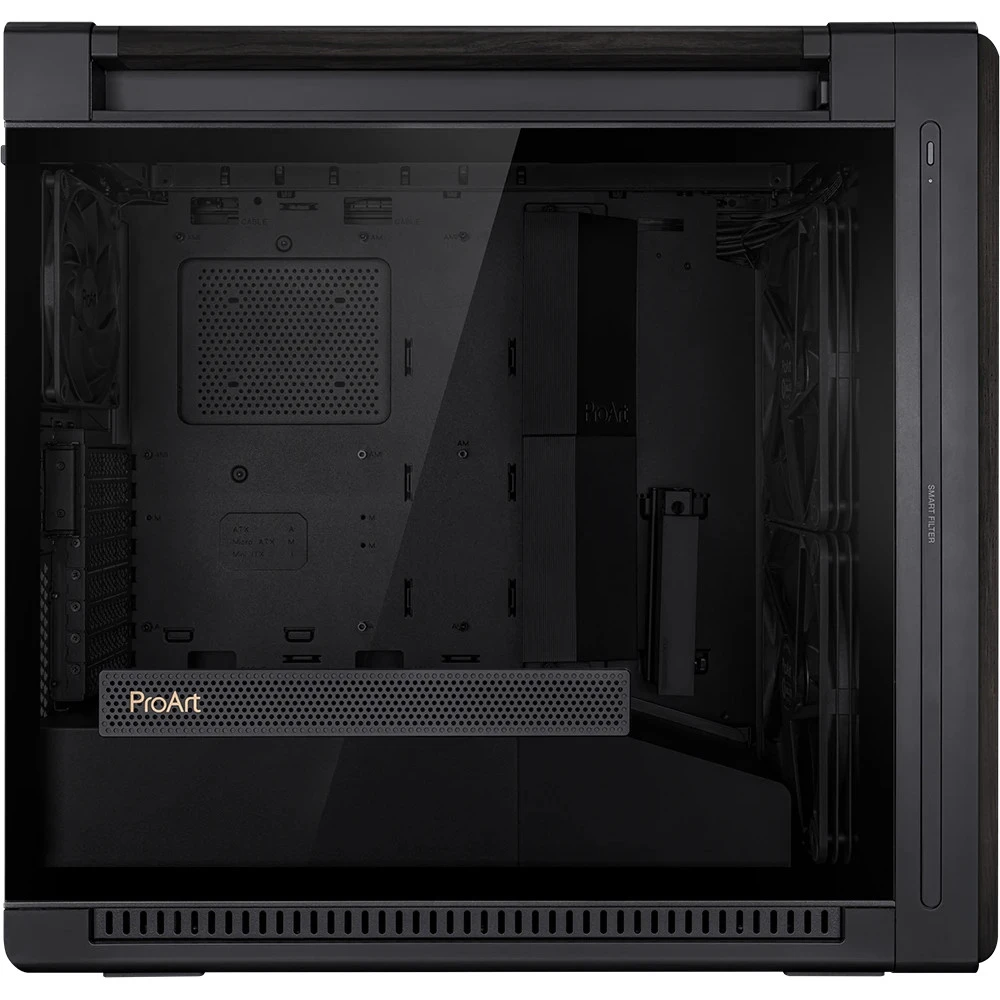 Корпус Asus ProArt PA602 Wood Edition Tempered Glass Panel Black PROART PA602 WOOD TG PWM BLACK Mid-Tower