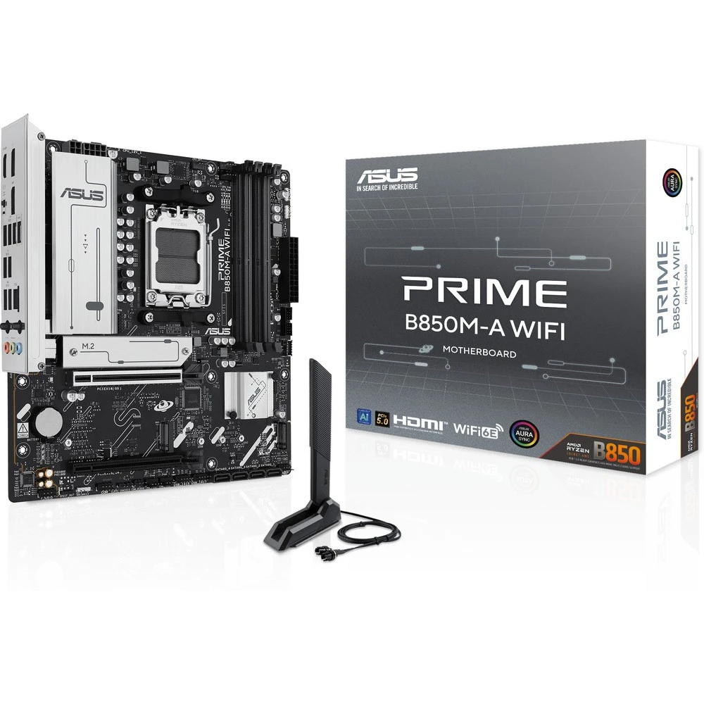 Материнская плата Asus PRIME B850M-A WIFI 90MB1LN0-M0EAY0 Micro-ATX, AMD AM5