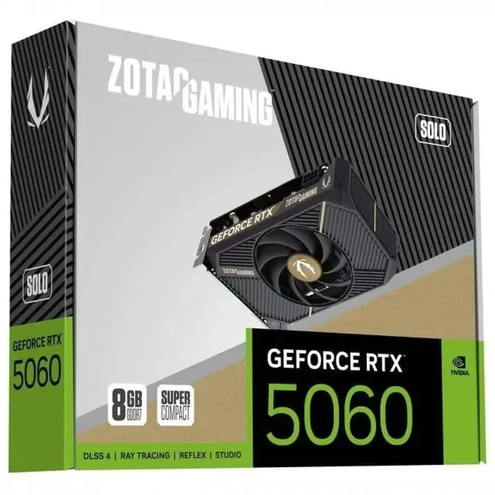 Видеокарта Zotac GeForce RTX 5060 RTX 5060 SOLO ZT-B50600G-10L 8 ГБ