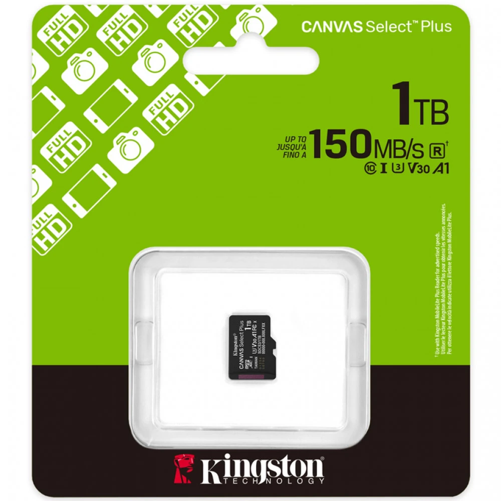 Флеш (Flash) карты Kingston Canvas Select Plus A1 U3 V30 SDCS3/1TBSP 1 ТБ