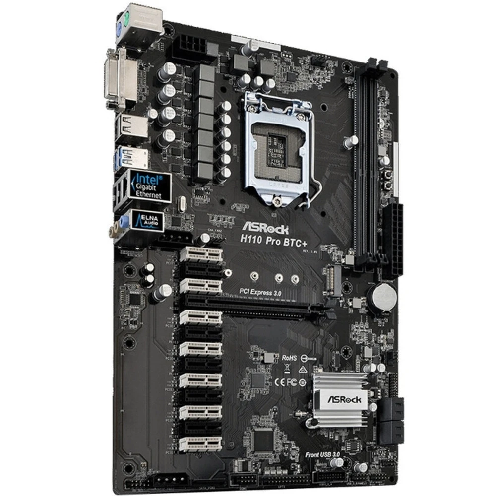 Материнская плата ASRock H110 PRO BTC+ H110PROBTC+ ATX, LGA 1151