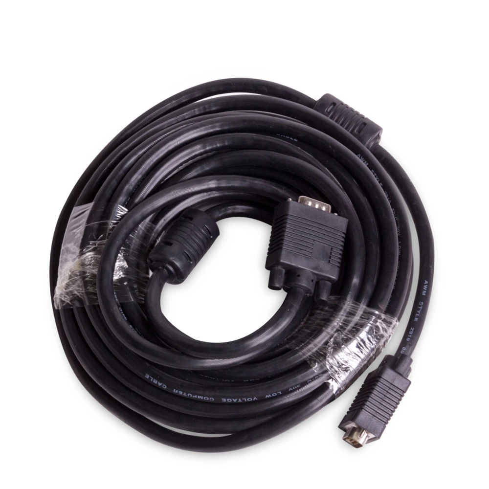 Кабель интерфейсный iPower VGA 15M/15M 10 метров VGA-15M/15M-10 D-SUB (VGA) - D-SUB (VGA)