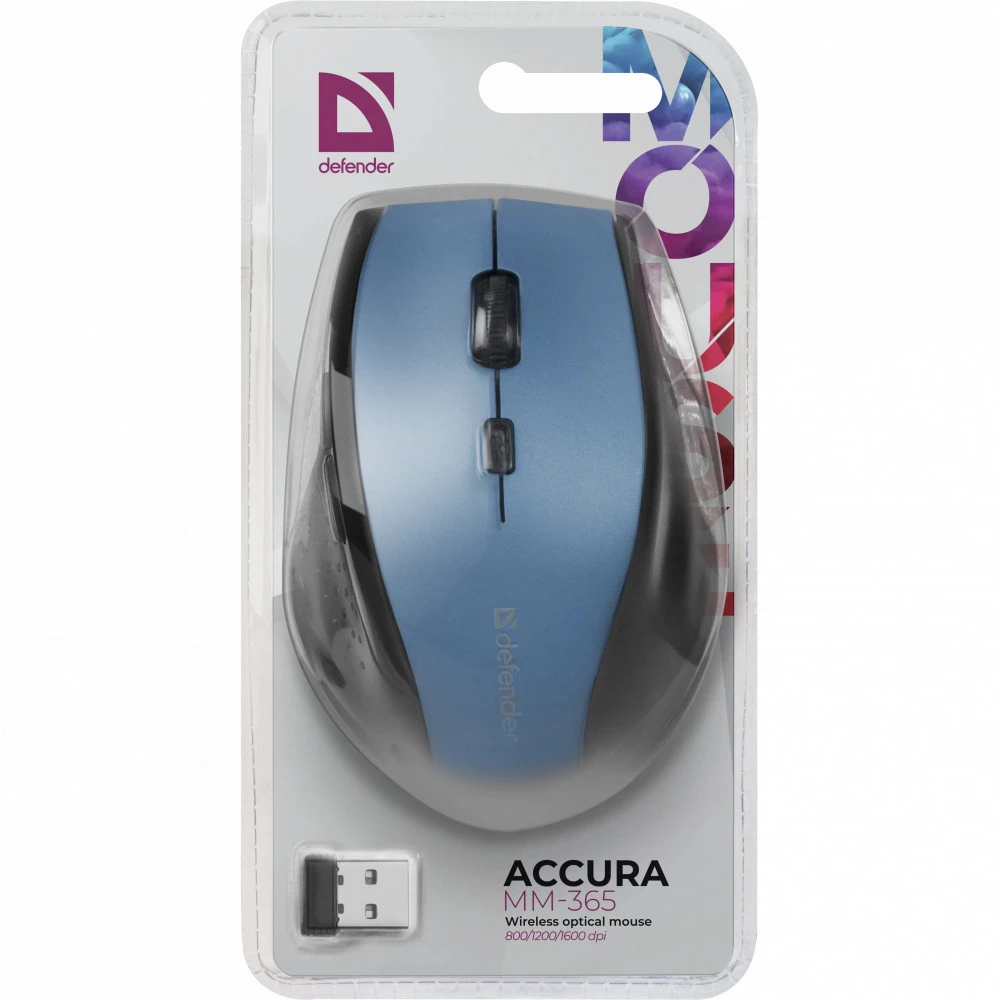 Мышь Defender ACCURA MM-365 52366 Бюджетные, Беспроводная