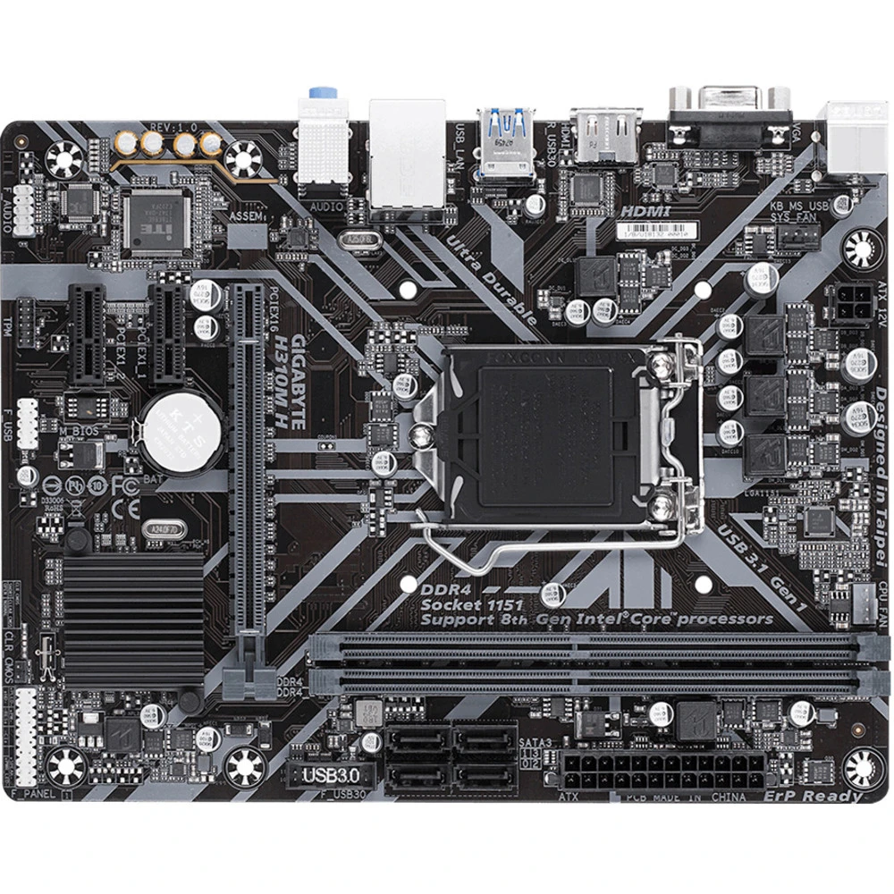 Материнская плата Gigabyte H310M H Micro-ATX, LGA 1151