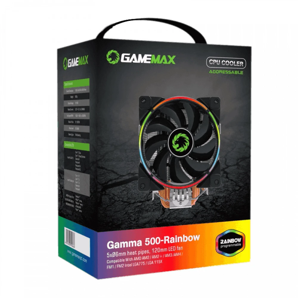 Система охлаждения GameMax GAMMA 500 RAINBOW Для процессора