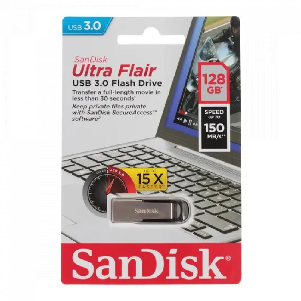 USB флешка (Flash) SanDisk CZ73 Ultra Flair SDCZ73-128G-G46B 128 ГБ