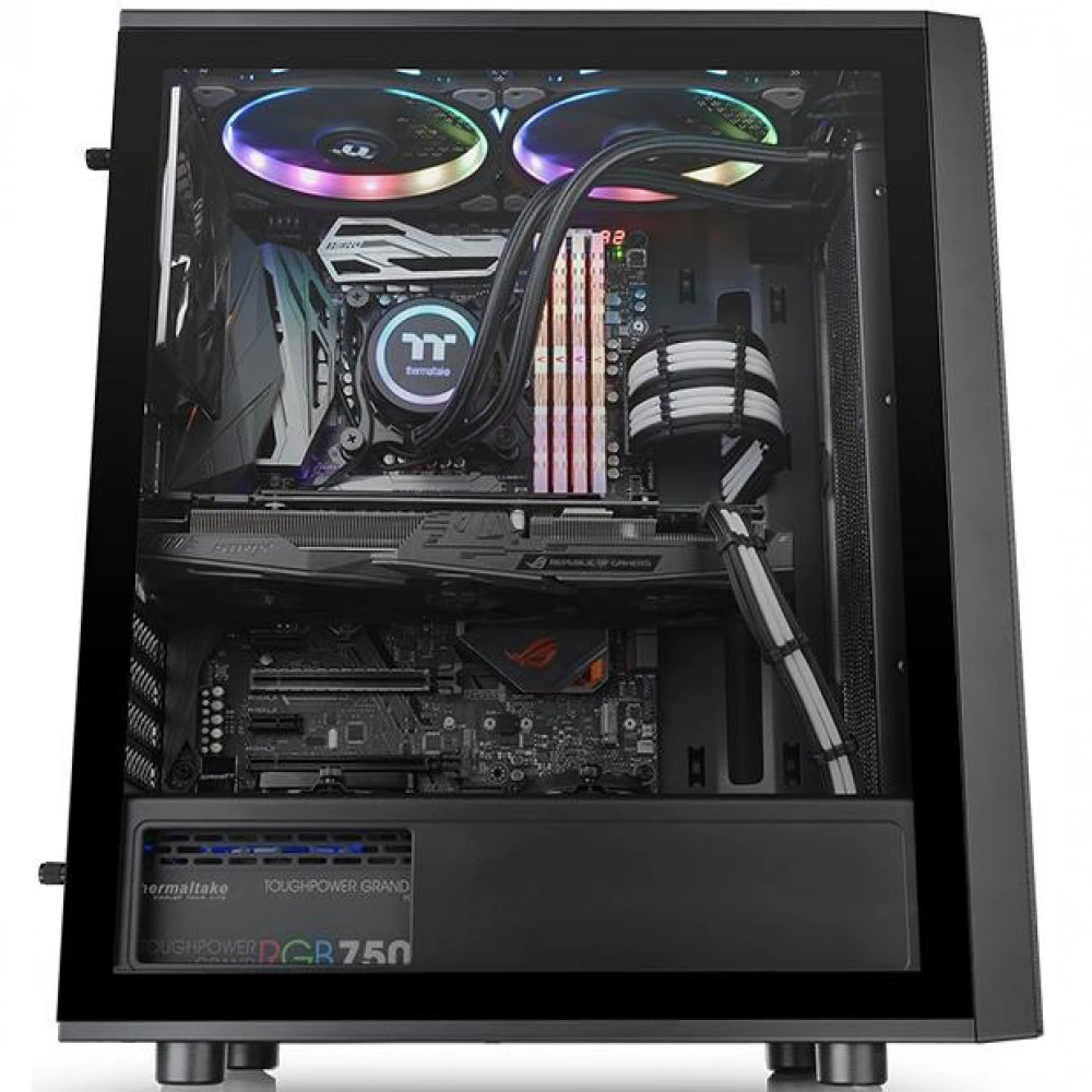 Корпус Thermaltake Versa J25 Tempered Glass RGB Edition CA-1L8-00M1WN-01 Mid-Tower