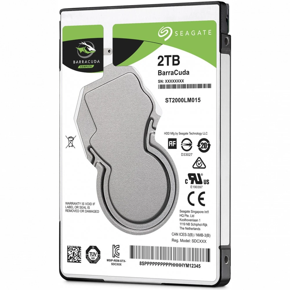 Жесткий диск Seagate BarraCuda ST2000LM015 HDD (классические), 2 ТБ, 2.5 дюйма, SATA