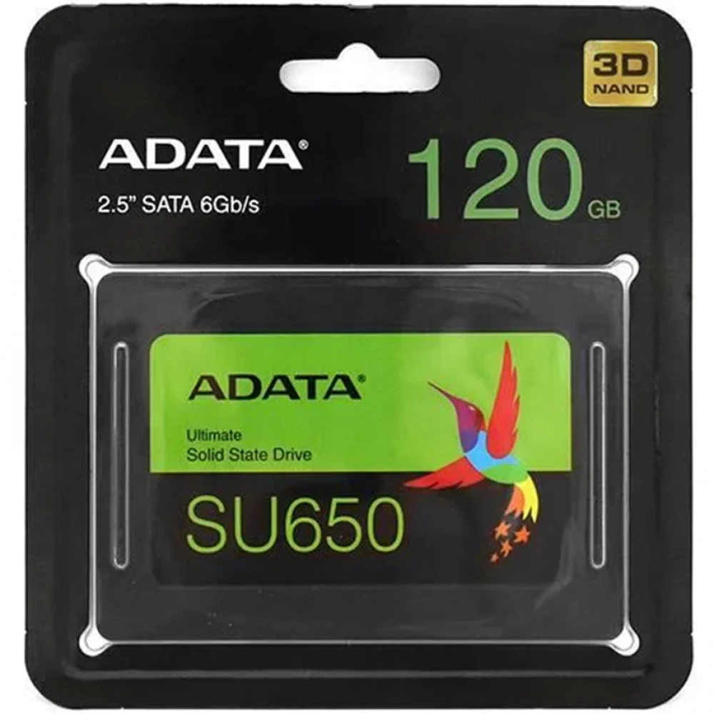 Жесткий диск ADATA ULTIMATE SU650 Client SSD 120 ГБ ASU650SS-120GT-R SSD (твердотельные), 120 ГБ, 2.5 дюйма, SATA