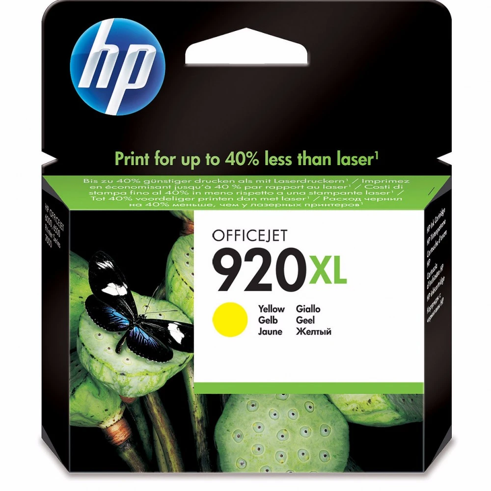 Струйный картридж HP 920XL увеличенной емкости, Желтый CD974AE
