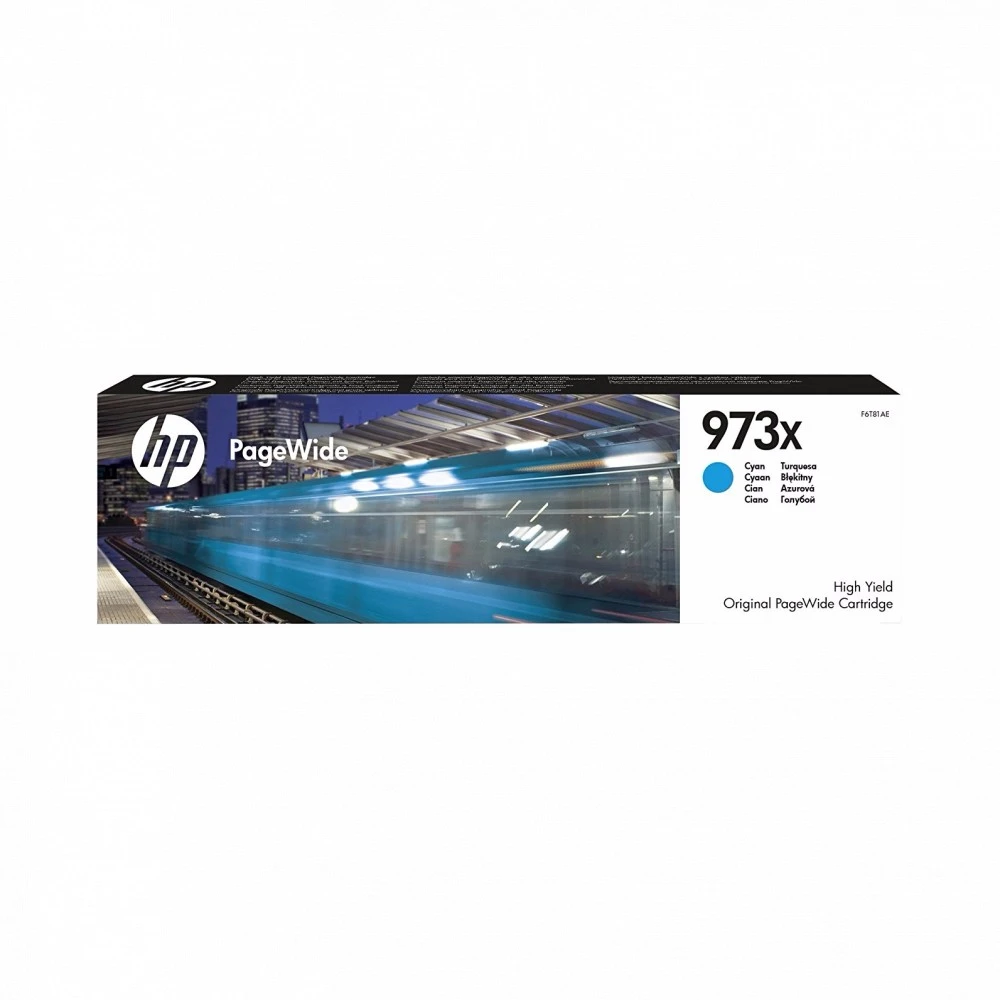 Струйный картридж HP 973X увеличенной емкости, Голубой F6T81AE