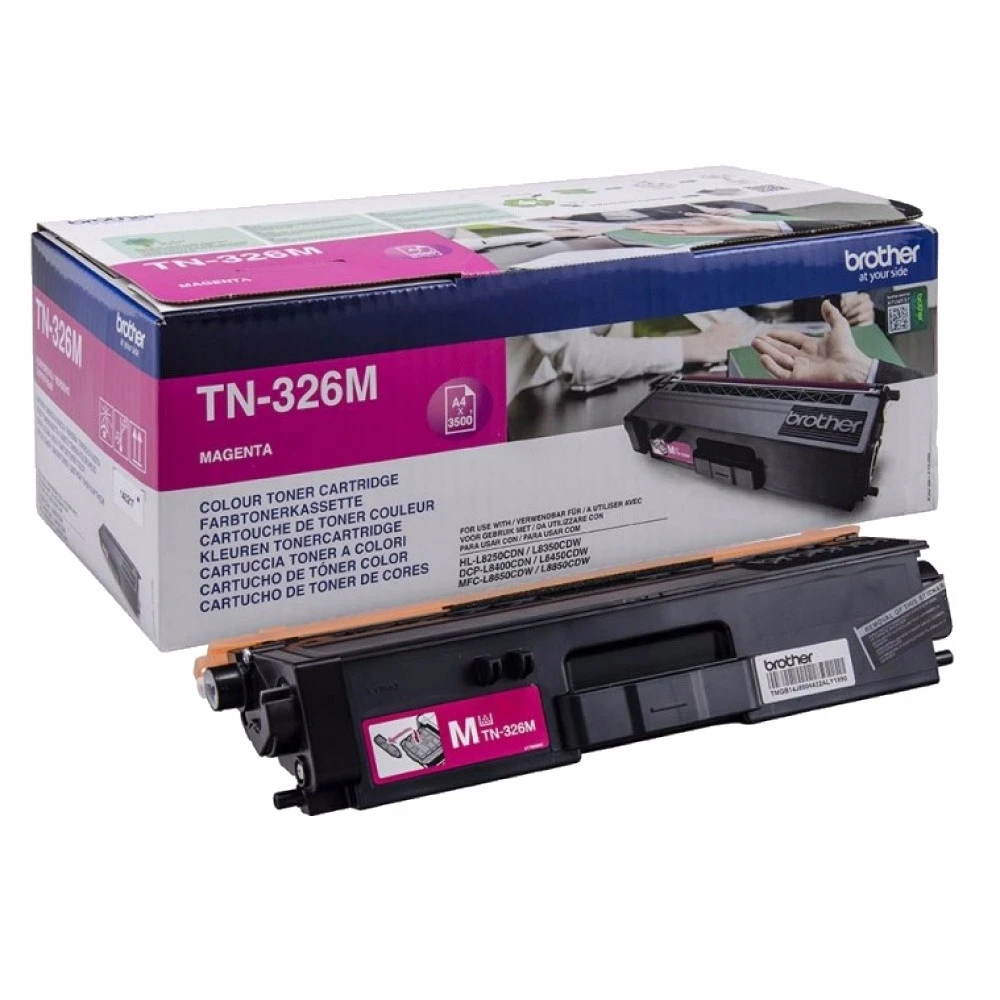 Тонер Brother TN326M для HL-L8250CDN, MFC-L8650CDW пурпурный повышенной ёмкости