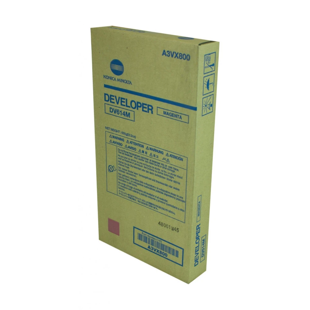 Девелопер Konica Minolta DV-614M bizhub PRESS C1060/C1060L/C1070/C1070P/C2060/C2060L/C2070(P)/C3070/C3070L/C3080/C3080(P) Magenta A3VX800