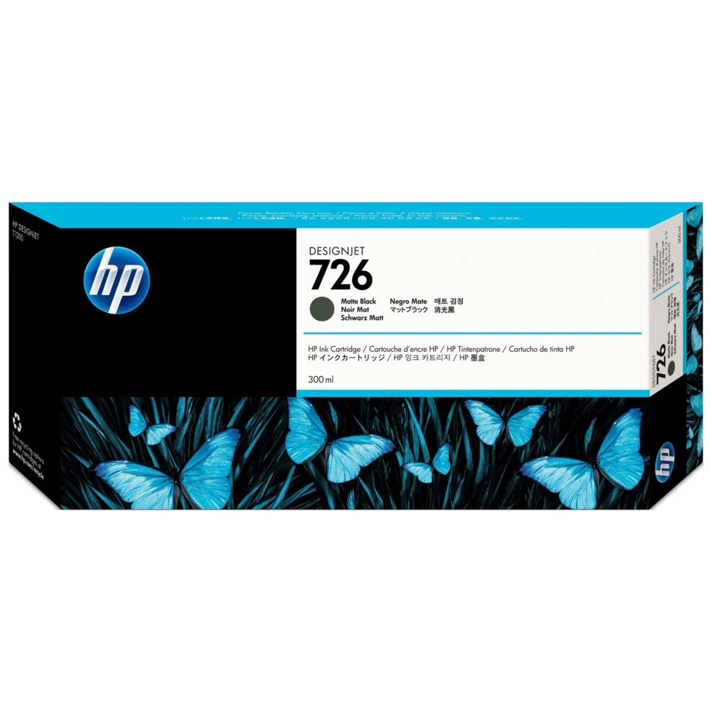 Струйный картридж HP № 726, 300 мл, Черный матовый CH575A