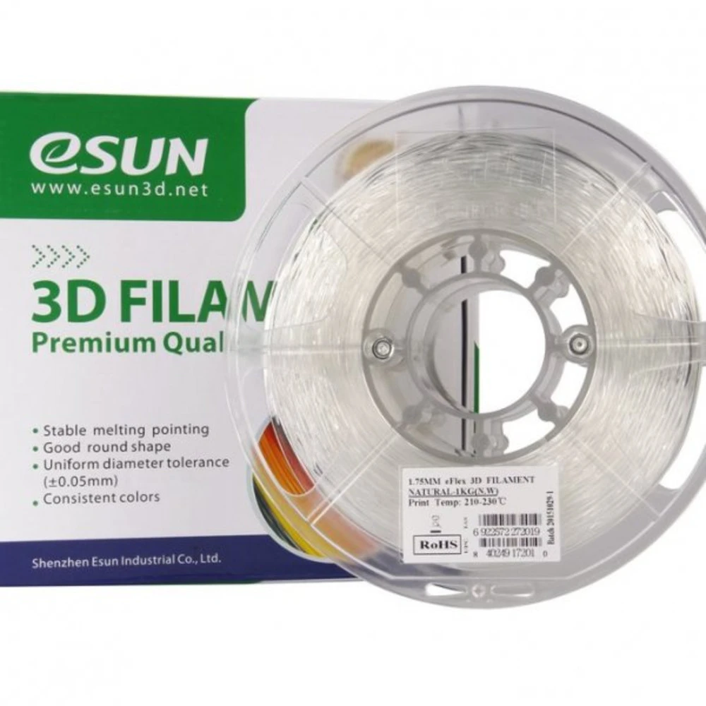 Расходный материалы для 3D-печати ESUN 3D eFlex Пластик eSUN Natural/1.75mm/1kg/roll eFlex175N1